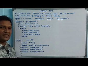 External DTD | XML DTD | XML Validation | Web Technology | PART - 6 | Telugu
