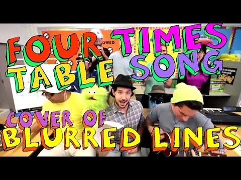 Four Times Table Song (Blurred Lines Cover) with Classroom Instruments