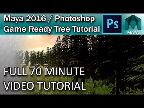 How to model & texture a tree in Maya | Maya 2016 Tutorial