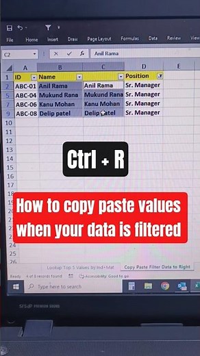 How to copy paste values when your data is filtered | Excel super helpful tips and tricks #excel