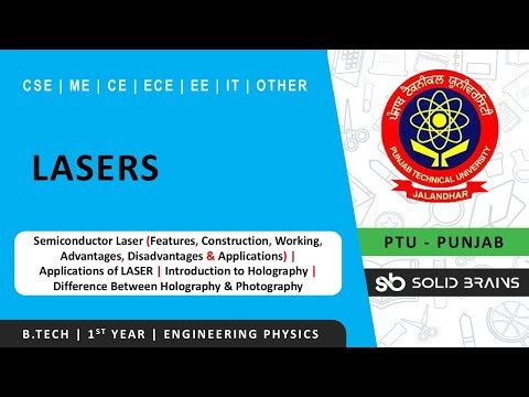 Lasers | Lec 5 | Engineering Physics | B.Tech | PTU | CGCU