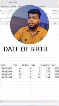 Day - 37 Data of birth sheet | How to create Data of birth sheet in excel | Excel me dob ka magic