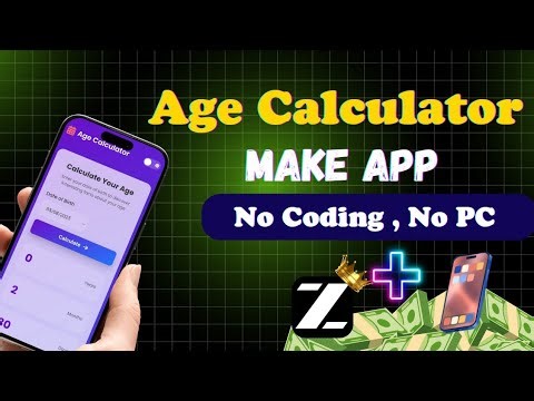 Age calculator app make using AI no coding no laptop only mobile. AI age calculator premium app