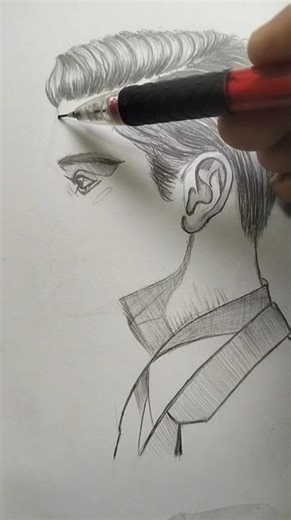 side face drawing process 😜 #shorts #art #drawing #easydrawing