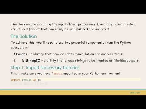 How to Convert Standard Input to Pandas DataFrame in Python