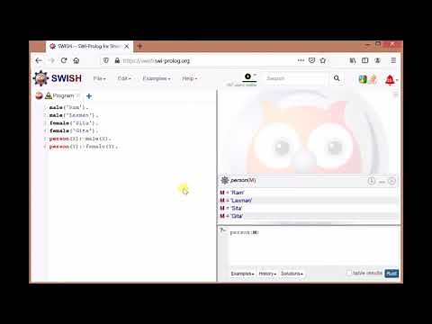 Online IDE to Execute PROLOG Program (!,fail predicate example) - SWI PROLOG