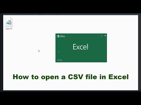 How to open a CSV file in Excel