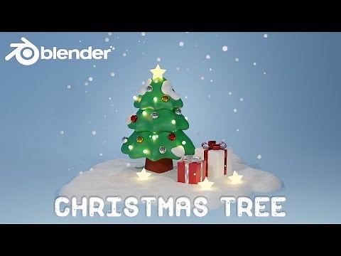 初心者向け【blender】 ブレンダーで簡単にクリスマスツリーをモデリング ショートカット字幕付き【Cycles】