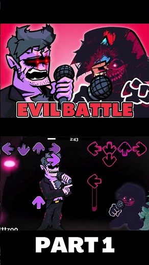 EVIL BF VS Daddy (PART 1) (Dusk APP Remix | Matttz 90) (FNF MOD #shorts