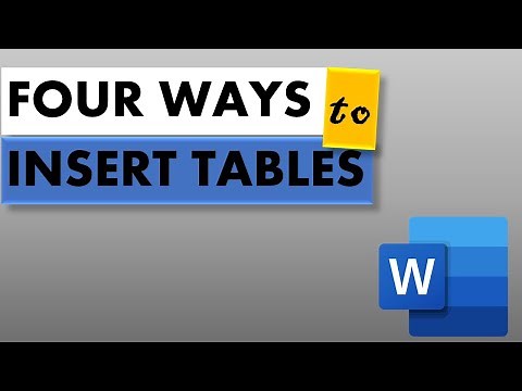 How to Insert, Draw and Design a Table in Microsoft Word
