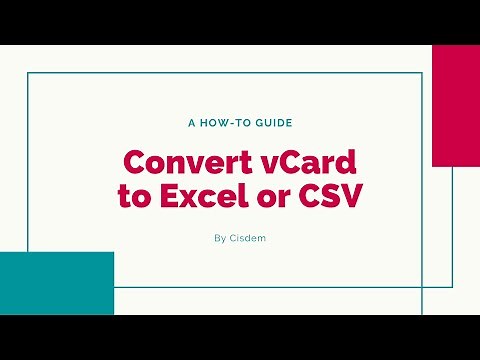 How to Convert vCard (.vcf) to Excel or CSV Easily
