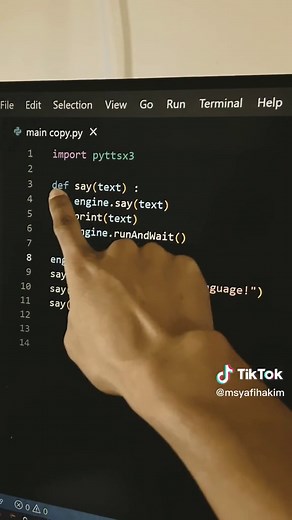 This plus AI = Ironman's Jarvis #coding #programming #computerscience #python