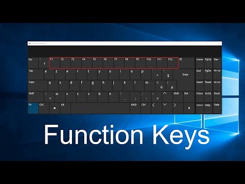 Function Key Shortcuts in Windows 10