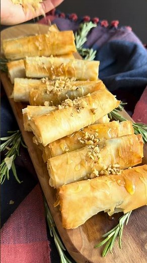 Crispy Phyllo Wrapped Brie Roll-Ups**