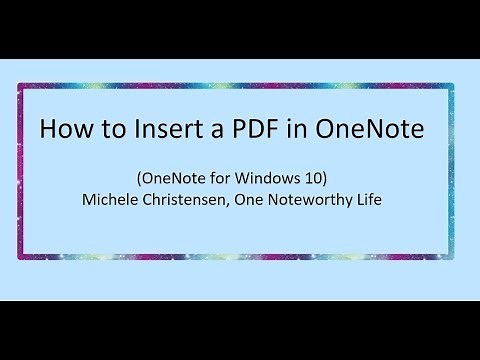 Insert a PDF in OneNote for Windows 10