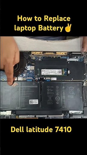 Laptop Battery Replacement & disassembly. Dell latitude 7410.