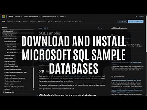How-to Download and Install Microsoft SQL Sample Databases