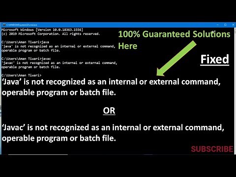 [Solved] Java is not recognized as an internal or external command, operable program or batch file.