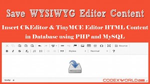 Save WYSIWYG Editor Content in Database using PHP and MySQL - CodexWorld