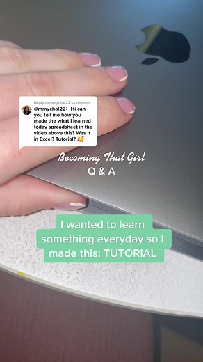 Apple Numbers Tutorial for Today I Learnt Tracker