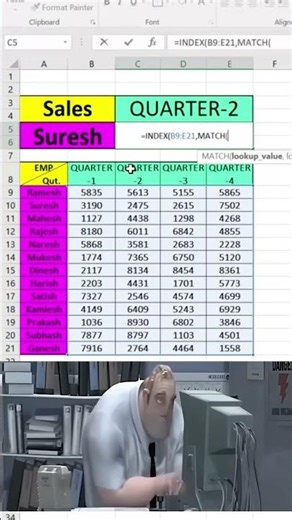 How to Use INDEX MATCH formula in Excel || Index match formula #vlookup #excel