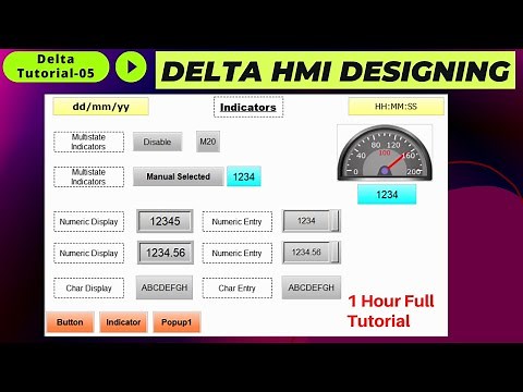 Delta HMI Designing | Full Tutorial | English