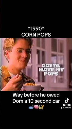 *1990* CORN POPS commercial featuring Paul Walker• #90s #nostalgia