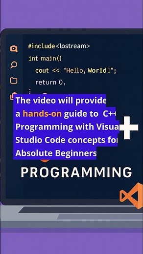 C++ Programming with Visual Studio Code #freeonlinecourse