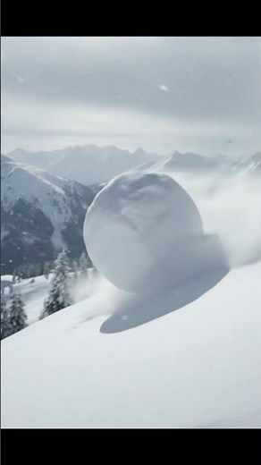 Giant Snowball Roll & Collapse! ❄️