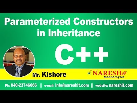 Parameterized Constructors in Inheritance | C++ Tutorial | Mr. Kishore