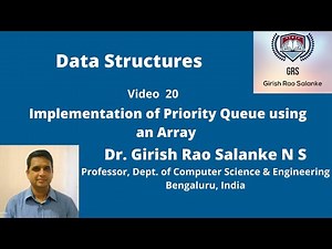 20 Implementation of Priority Queue using Array