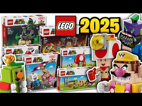 LEGO Super Mario Summer 2025 Sets OFFICIALLY Revealed - WARIO, Captain Toad, Wonder & MORE