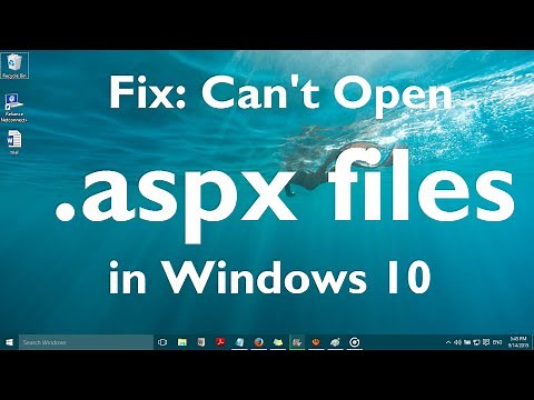 Fix: "Can't Open aspx file in Windows 10"
