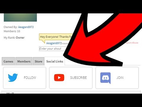 How To Add SOCIAL LINKS To Your Roblox GROUP!