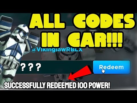 ALL CODES IN ROBLOX GAR!!! | Star wars: Roleplay Codes!!