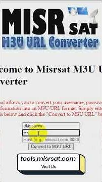 Converting User Information to M3U URL Format - Beginner's Guide