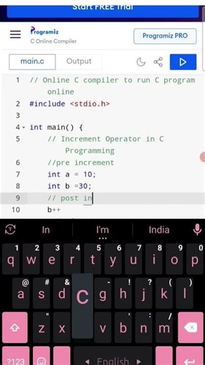 Increment Operator in C Programming. C Programming Increment Operator. #cprogramming #coding
