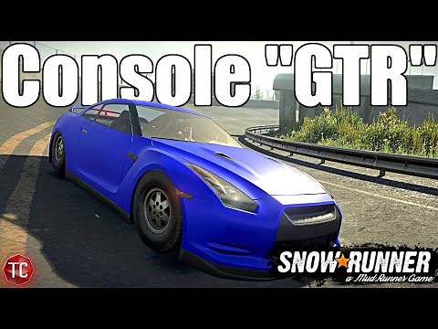 SnowRunner: This Nissan GT-R Mod has some STRANGE FEATURES! (Console Mod)