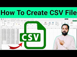 how to create a CSV file in excel / how to generate CSV file from excel / how to make CSV file excel