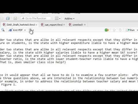 R Markdown for a Data Analysis Report