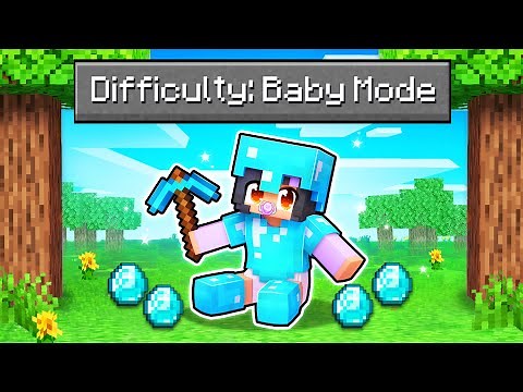 We Played Minecraft In "BABY MODE"!