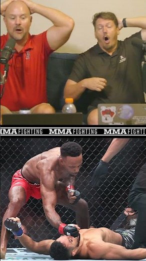 Lerone Murphy COLDS Aaron Pico with spinning elbow at UFC 319 | Watch Party Highlight | MMA Fighting