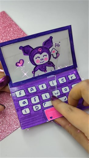 diy paper laptop 💻 #diy #papercraft #shorts #trending