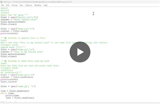 #filehandling #python #btech #softwaredeveloper #learner | Ch Sai Gopi Krishna