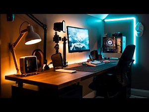 My DIY DREAM Desk Setup Tour 2022 - Clean and Cozy