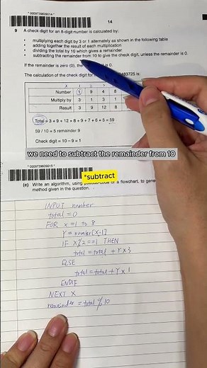 [Part 2] How to write pseudo-code for a given algorithm; past o level computing #computing #olevel