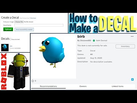 How to Create a Decal in Roblox | 2020 Roblox Tutorial