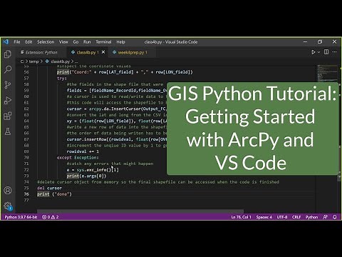 GIS Python Tutorial: Getting Started with ArcPy and VS Code #GIS #Python #Code #ArcPy