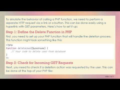 How to Call PHP Functions with Parameters by Clicking an HTML Div