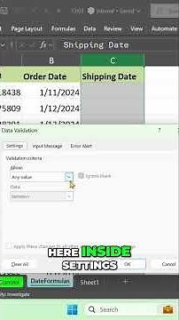 Excel Custom Data Validation Tutorial